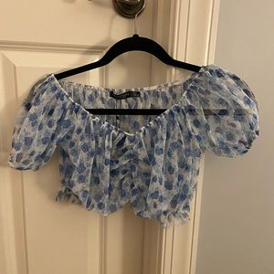 Nasty Gal off the shoulder crop top